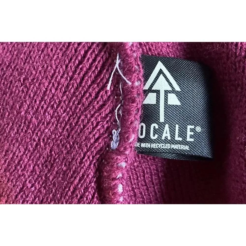 Colorado Beanie Pom Pom Maroon purple Acrylic One Size Fits Most - Picture 12 of 15